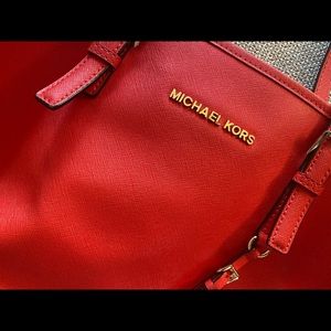 Cherry red Michael Kors purse